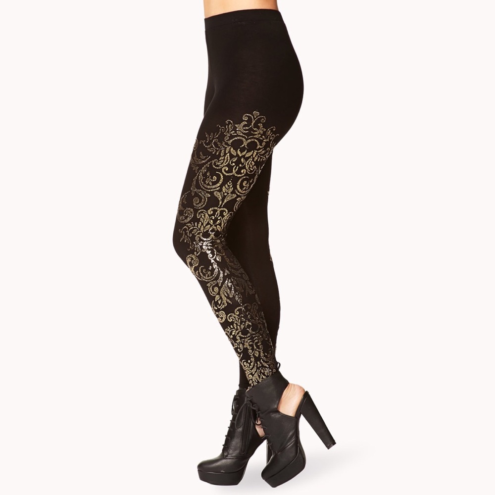 F21 | Sequin Baroque Leggings